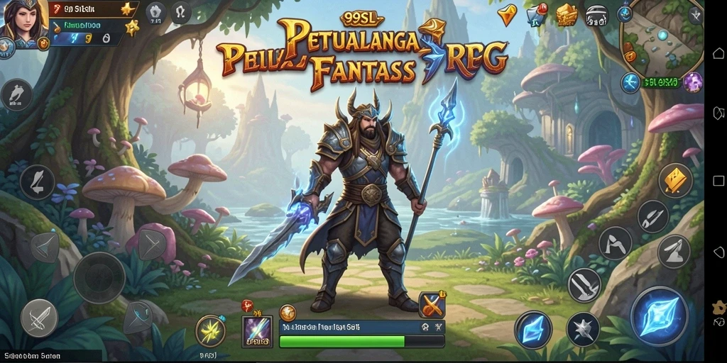 Tampilan gameplay 99SL dengan pertempuran epik dan karakter unik.