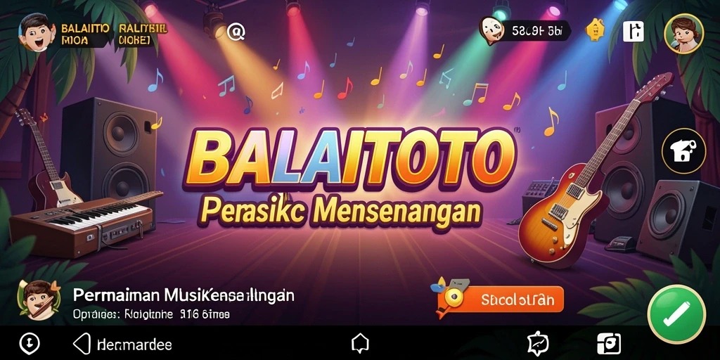 Tangkapan layar BALAITOTO menampilkan gameplay seru saat mengikuti irama musik.