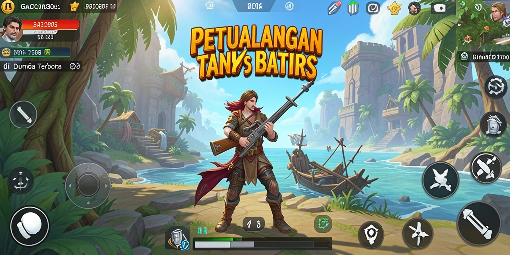 Tampilan gameplay GACOR305 menggambarkan petualangan di dunia terbuka yang mendebarkan.