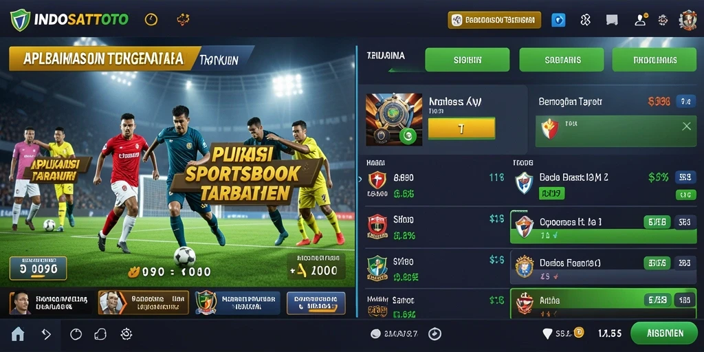 Tampilan utama gameplay Sportsbook INDOSATTOTO yang menarik dan interaktif.