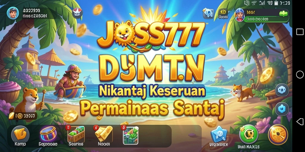 Screenshot JOSS777 menampilkan gameplay santai yang penuh warna.