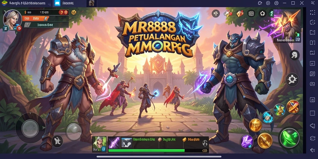 Tampilan gameplay menakjubkan dari MR888, menjelajahi dunia MMORPG.