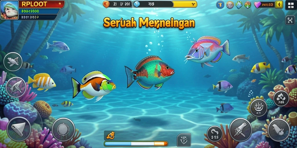 Gameplay seru Tembak Ikan dalam RPLOOT dengan grafis yang menakjubkan.