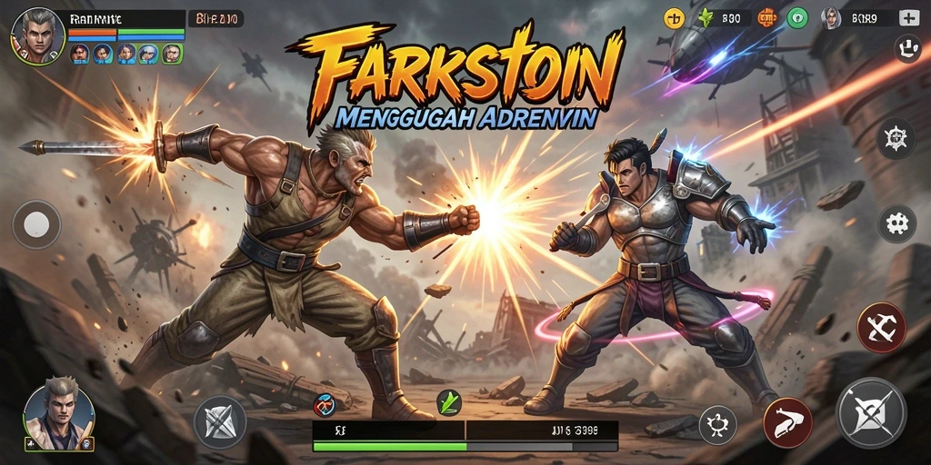 Screenshot gameplay RR89 dengan aksi pertarungan menegangkan.