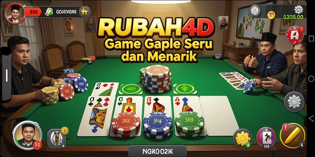 Screenshot gameplay RUBAH4D menampilkan keseruan permainan Gaple.