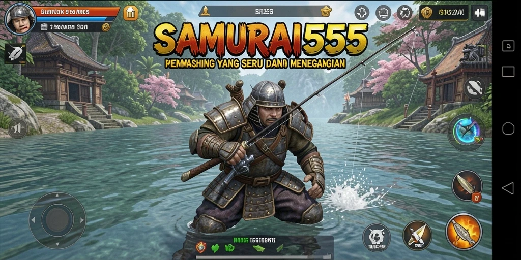 Tampilan gameplay memancing yang menarik dari SAMURAI555.