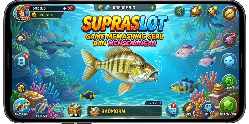 Gameplay memancing seru dalam SUPRASLOT dengan grafis menawan.
