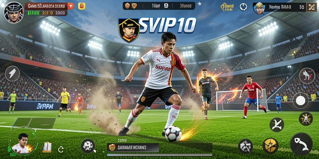 Tangkapan layar dari gameplay SVIP10 yang menunjukkan pertarungan seru di lapangan.